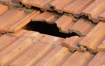 roof repair Rhos Y Brithdir, Powys